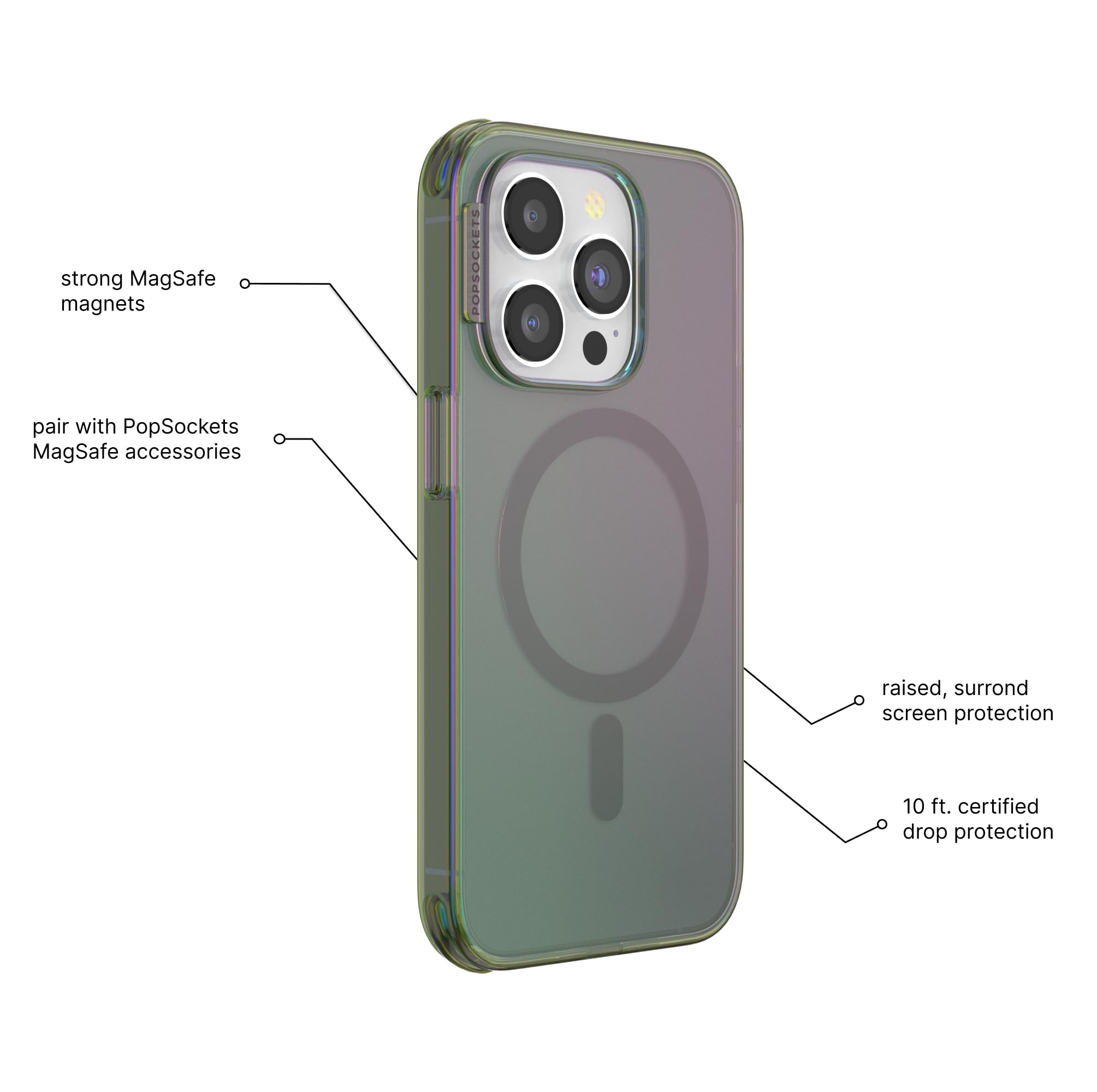 Amazon.com: PopSockets iPhone 14 Pro Max Case with MagSafe, Phone